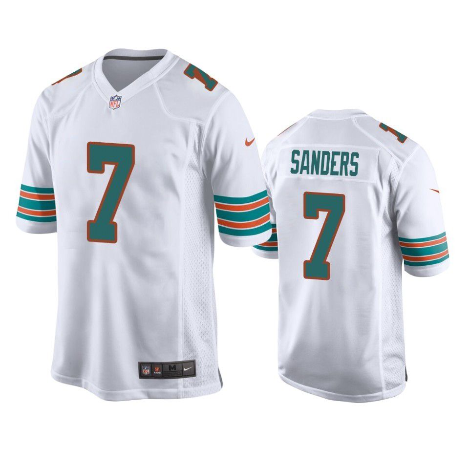 Men Miami Dolphins 7 Jason Sanders Nike White Game NFL Jersey